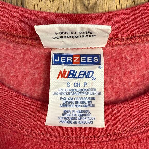 Ron Jon Surf Shop Cocoa Beach Jerzees Crewneck Sweatshirt Red Size Unisex Small - Picture 6 of 8